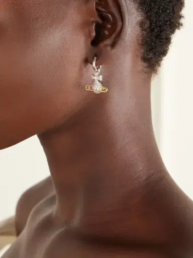 Vivienne Westwood Hectorina Gold And Silver-tone Crystal Earrings | Thumbnail 2 Vivienne Westwood Hectorina Gold And Silver-tone Crystal Earrings | Thumbnail 2