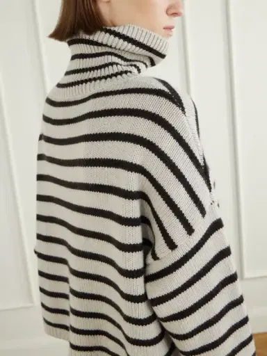 Lisa Yang Zerlina Striped Cashmere Turtleneck Sweater | Thumbnail 5 Lisa Yang Zerlina Striped Cashmere Turtleneck Sweater | Thumbnail 5
