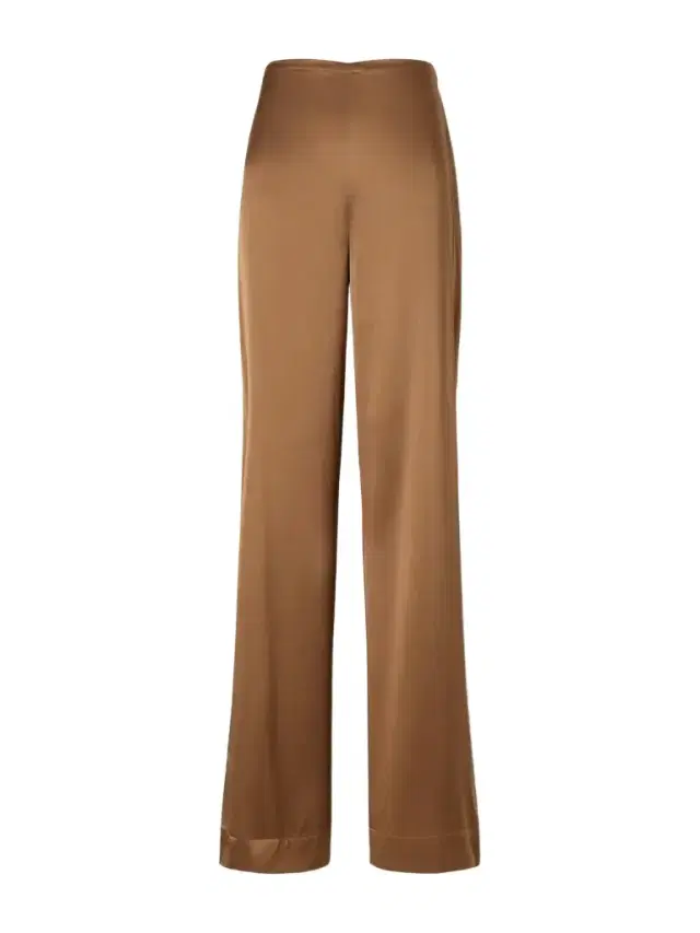 Staud Stroll Silk-blend Wide-leg Pants
