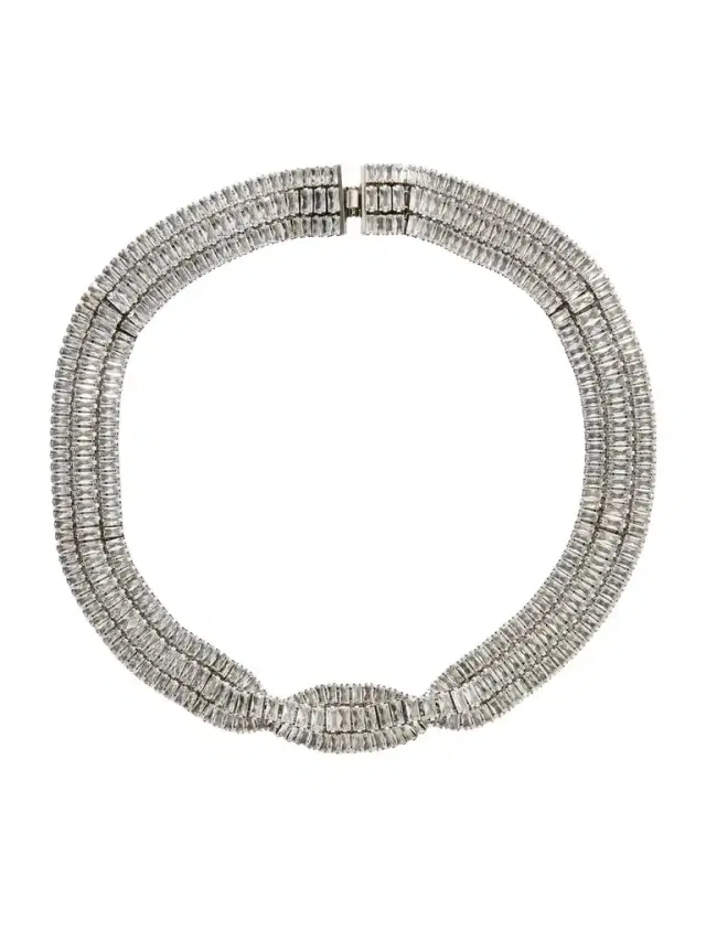 Isabel Marant Cara Crystal-embellished Silver-tone Necklace