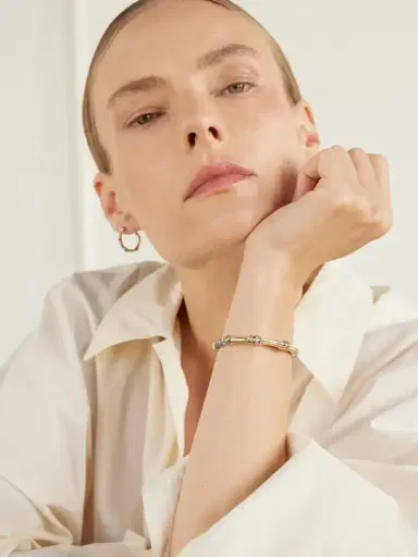 Lucy Delius Sciura 14-karat Gold Rhodium-plated Diamond Hoop Earrings | Thumbnail 3 Lucy Delius Sciura 14-karat Gold Rhodium-plated Diamond Hoop Earrings | Thumbnail 3