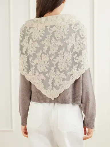 Sea Kirra Lace-trimmed Wool Cardigan | Thumbnail 4 Sea Kirra Lace-trimmed Wool Cardigan | Thumbnail 4