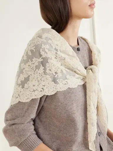 Sea Kirra Lace-trimmed Wool Cardigan | Thumbnail 5 Sea Kirra Lace-trimmed Wool Cardigan | Thumbnail 5
