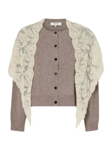 Sea Kirra Lace-trimmed Wool Cardigan | Thumbnail 1 Sea Kirra Lace-trimmed Wool Cardigan | Thumbnail 1