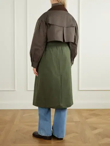 Sea Tristan Corduroy-trimmed Cotton Trench Coat | Thumbnail 4 Sea Tristan Corduroy-trimmed Cotton Trench Coat | Thumbnail 4