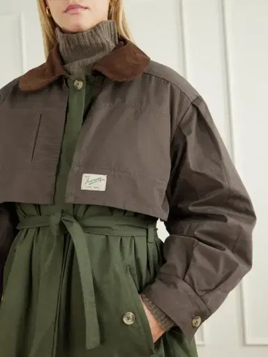 Sea Tristan Corduroy-trimmed Cotton Trench Coat | Thumbnail 5 Sea Tristan Corduroy-trimmed Cotton Trench Coat | Thumbnail 5