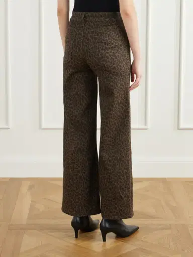 Frame Le Slim Palazzo Leopard-print High-rise Flared Jeans | Thumbnail 4