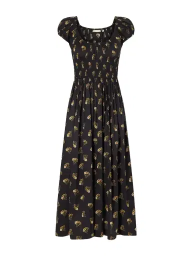 DÔEN Quinley Shirred Floral-print Cotton-blend Poplin Midi Dress | Thumbnail 1 DÔEN Quinley Shirred Floral-print Cotton-blend Poplin Midi Dress | Thumbnail 1