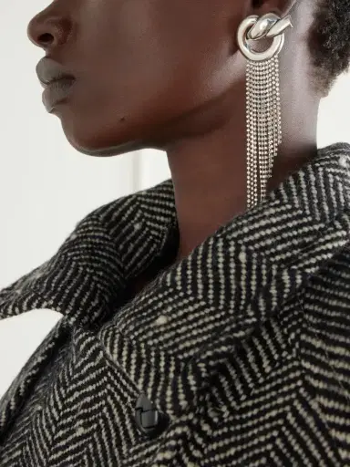Isabel Marant Rain Crystal-embellished Silver-tone Earrings | Thumbnail 2 Isabel Marant Rain Crystal-embellished Silver-tone Earrings | Thumbnail 2