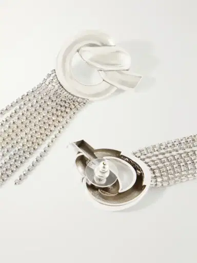 Isabel Marant Rain Crystal-embellished Silver-tone Earrings | Thumbnail 3 Isabel Marant Rain Crystal-embellished Silver-tone Earrings | Thumbnail 3