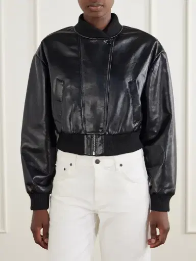 Citizens of Humanity Camille Cropped Recycled-leather Jacket | Thumbnail 3