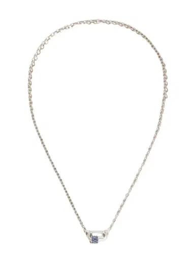 Marla Aaron Pulley And Chubby Babylock 14-karat White Gold Sapphire Necklace | Thumbnail 1 Marla Aaron Pulley And Chubby Babylock 14-karat White Gold Sapphire Necklace | Thumbnail 1