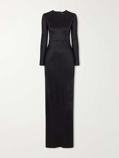 Co Backless Paneled Satin Maxi Dress | Thumbnail 1