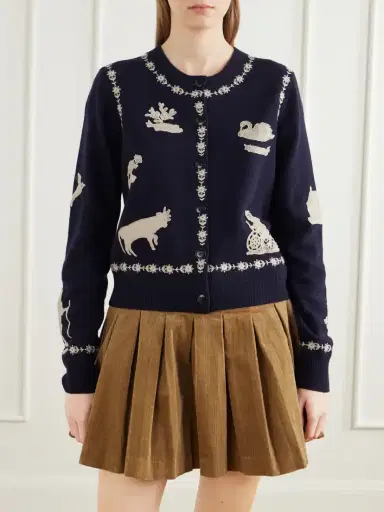 Sea Marguerite Embroidered Wool Cardigan | Thumbnail 3 Sea Marguerite Embroidered Wool Cardigan | Thumbnail 3