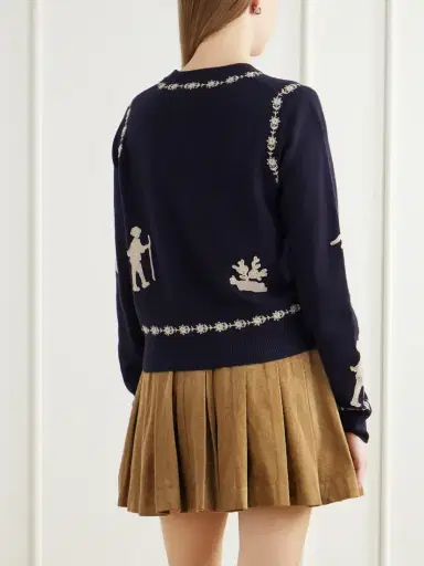 Sea Marguerite Embroidered Wool Cardigan | Thumbnail 4 Sea Marguerite Embroidered Wool Cardigan | Thumbnail 4