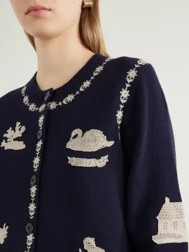 Sea Marguerite Embroidered Wool Cardigan | Thumbnail 5 Sea Marguerite Embroidered Wool Cardigan | Thumbnail 5