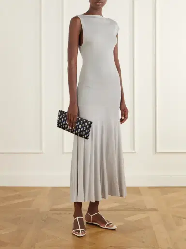 Staud Muse Bead-embellished Satin Clutch | Thumbnail 3