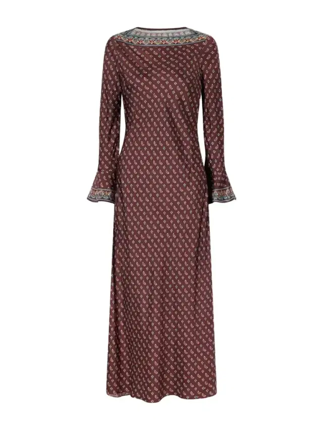 Davina Printed Silk-blend Satin Maxi Dress