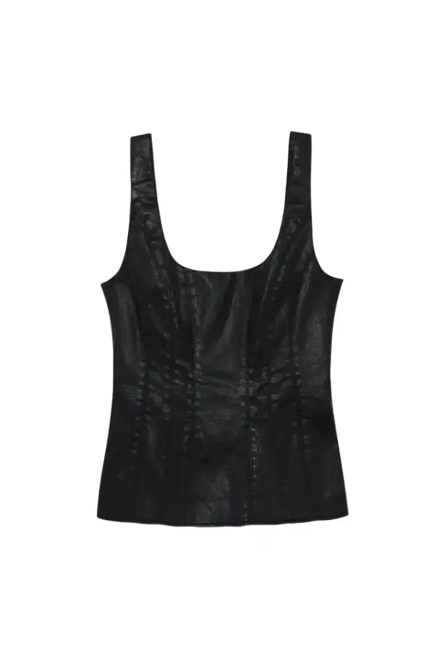 Lachlan Coated Denim Bustier Top