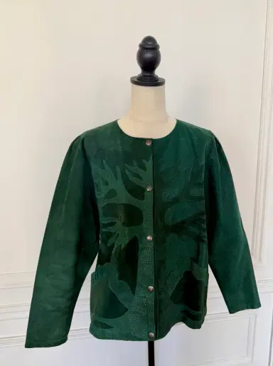 Jen Wonders Studio Dark Green Suede Jacket | Thumbnail 6 Jen Wonders Studio Dark Green Suede Jacket | Thumbnail 6