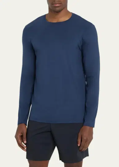 Derek Rose Men's Long-Sleeve Jersey Tee | Thumbnail 4 Derek Rose Men's Long-Sleeve Jersey Tee | Thumbnail 4