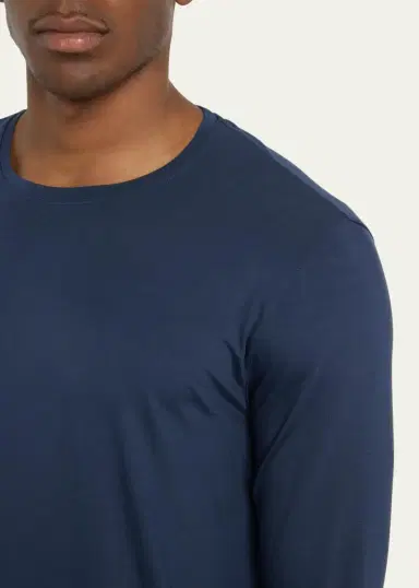 Derek Rose Men's Long-Sleeve Jersey Tee | Thumbnail 5 Derek Rose Men's Long-Sleeve Jersey Tee | Thumbnail 5