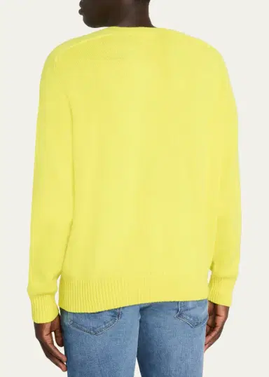 Tom Ford Men's Felted Cashmere Crewneck Sweater | Thumbnail 3