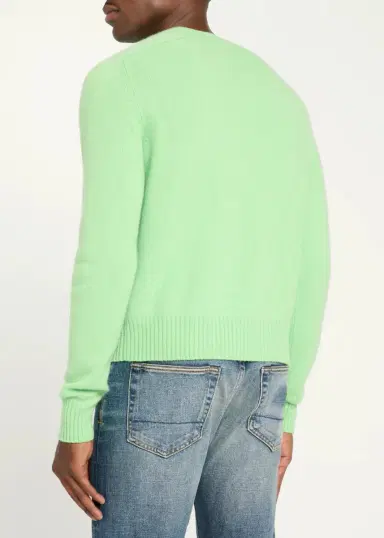 Tom Ford Men's Felted Cashmere Crewneck Sweater | Thumbnail 7