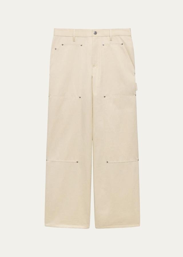 Helmut Lang Men's Wide-Leg Denim Carpenter Pants