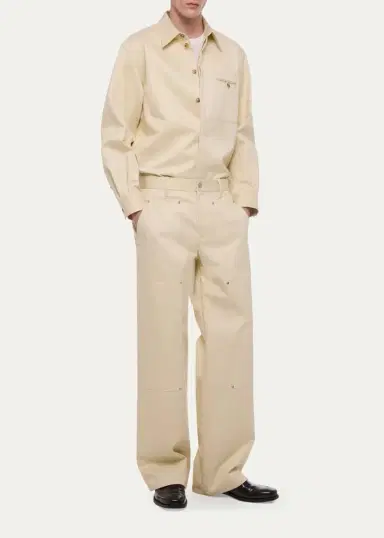 Helmut Lang Men's Wide-Leg Denim Carpenter Pants | Thumbnail 2