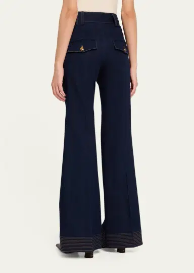 Veronica Beard Lancelor High-Rise Wide-Leg Jeans | Thumbnail 3