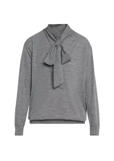 Valentino Garavani Neck-Scarf Wool Knit Sweater | Thumbnail 1 Valentino Garavani Neck-Scarf Wool Knit Sweater | Thumbnail 1