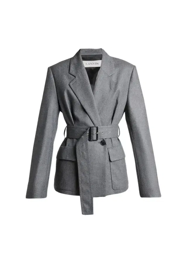 Lanvin Belted Wool Flannel Jacket