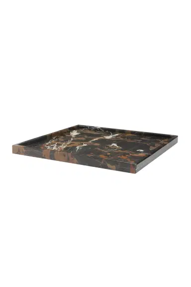 Marble Crafter Ambrosia Collection 14" Honed Finish Marble Tray | Thumbnail 2