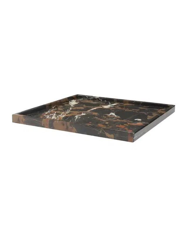 Marble Crafter Ambrosia Collection 14" Honed Finish Marble Tray