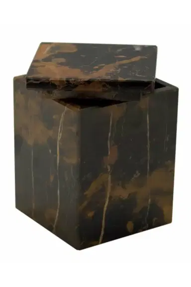 Marble Crafter Myrtus Collection Black And Gold Marble Canister | Thumbnail 2