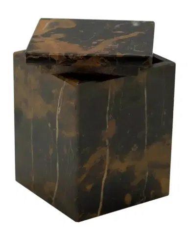 Marble Crafter Myrtus Collection Black And Gold Marble Canister | Thumbnail 1