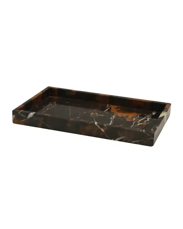 Marble Crafter Myrtus Collection Black & Gold Small Vanity Tray