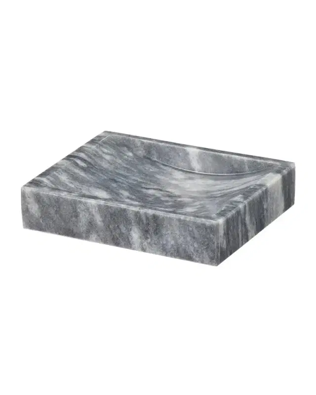 Marble Crafter Myrtus Collection Square Cloud Gray Soap Dish
