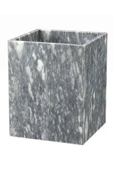 Marble Crafter Myrtus Collection Square Cloud Gray Wastebasket w/ Liner | Thumbnail 2