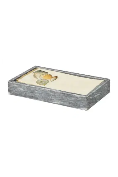Marble Crafter Eris Collection Cloud Gray Marble Guest Towel Tray | Thumbnail 2