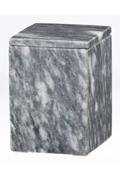 Marble Crafter Myrtus Collection Square Cloud Gray Marble Canister | Thumbnail 2