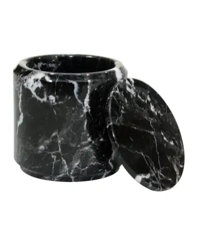 Marble Crafter Eris Collection Black Zebra Marble Canister | Thumbnail 1