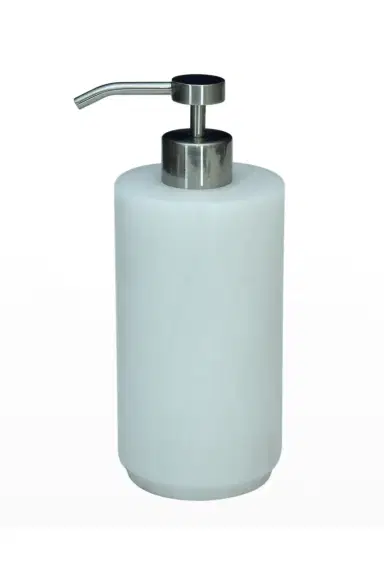 Marble Crafter Eris Collection Pearl White Marble Soap Dispenser | Thumbnail 2