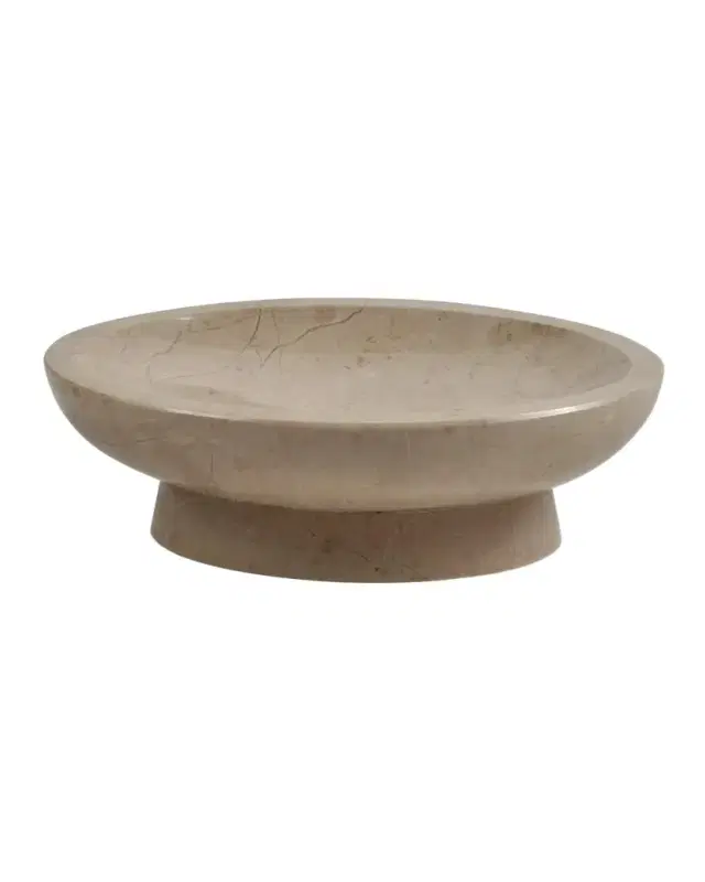 Marble Crafter Myrtus Verona Beige Marble Oval Soap Dish