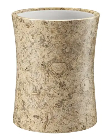 Marble Crafter Fossil Stone Waste Bin with Liner | Thumbnail 2
