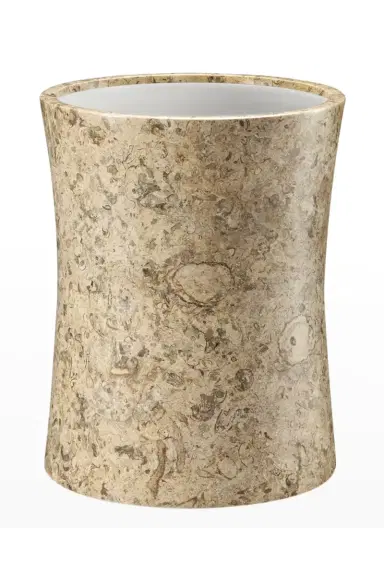 Marble Crafter Fossil Stone Waste Bin with Liner | Thumbnail 3