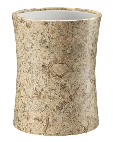 Marble Crafter Fossil Stone Waste Bin with Liner | Thumbnail 1