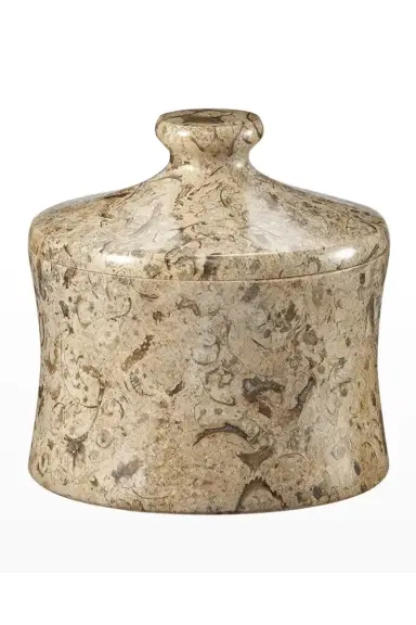 Marble Crafter Fossil Stone 4"Dia. Cannister | Thumbnail 3