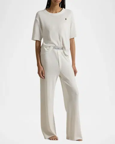 Polo Ralph Lauren Short-Sleeve Top Straight-Leg Pant Set | Thumbnail 2